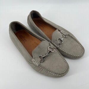 Mercanti Fiorentini Women's 6B Gray Suede Horsebit Loafers Slip On Driving Shoes